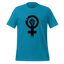 Feminist Resistance Graphic Tee — Vintage Protest Style Aqua