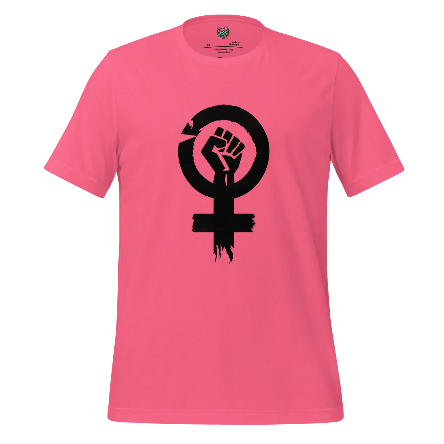 Feminist Resistance Graphic Tee — Vintage Protest Style Charity Pink