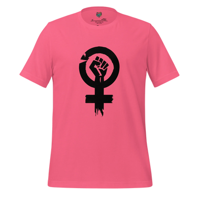 Feminist Resistance Graphic Tee — Vintage Protest Style Charity Pink