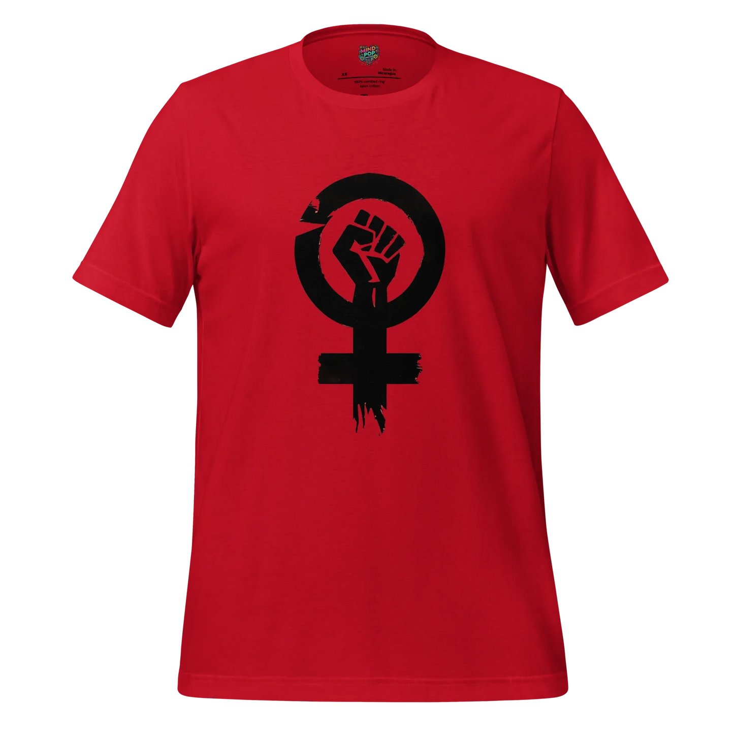 Feminist Resistance Graphic Tee — Vintage Protest Style Red
