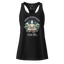Finding Enlightenment (Buddha in Garden) fitted racerback tank top Black