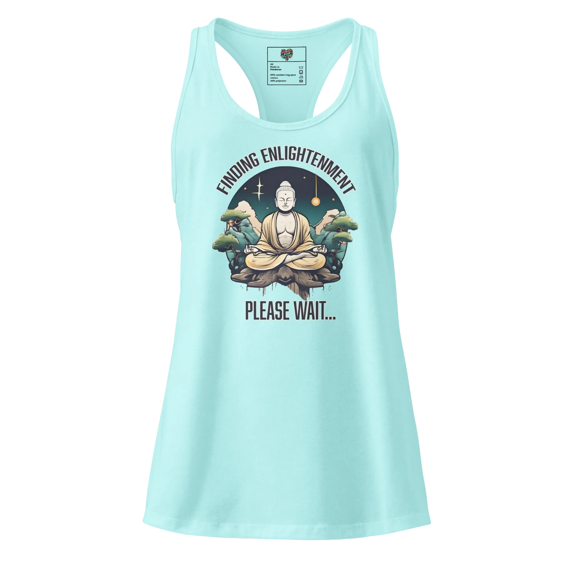 Finding Enlightenment (Buddha in Garden) fitted racerback tank top Cancun