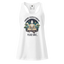 Finding Enlightenment (Buddha in Garden) fitted racerback tank top White