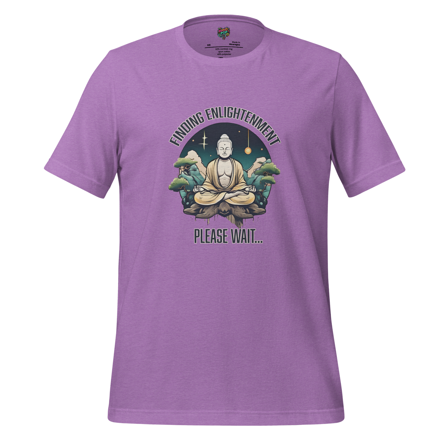 Finding Enlightenment, Please Wait Shirt Heather Team Purple