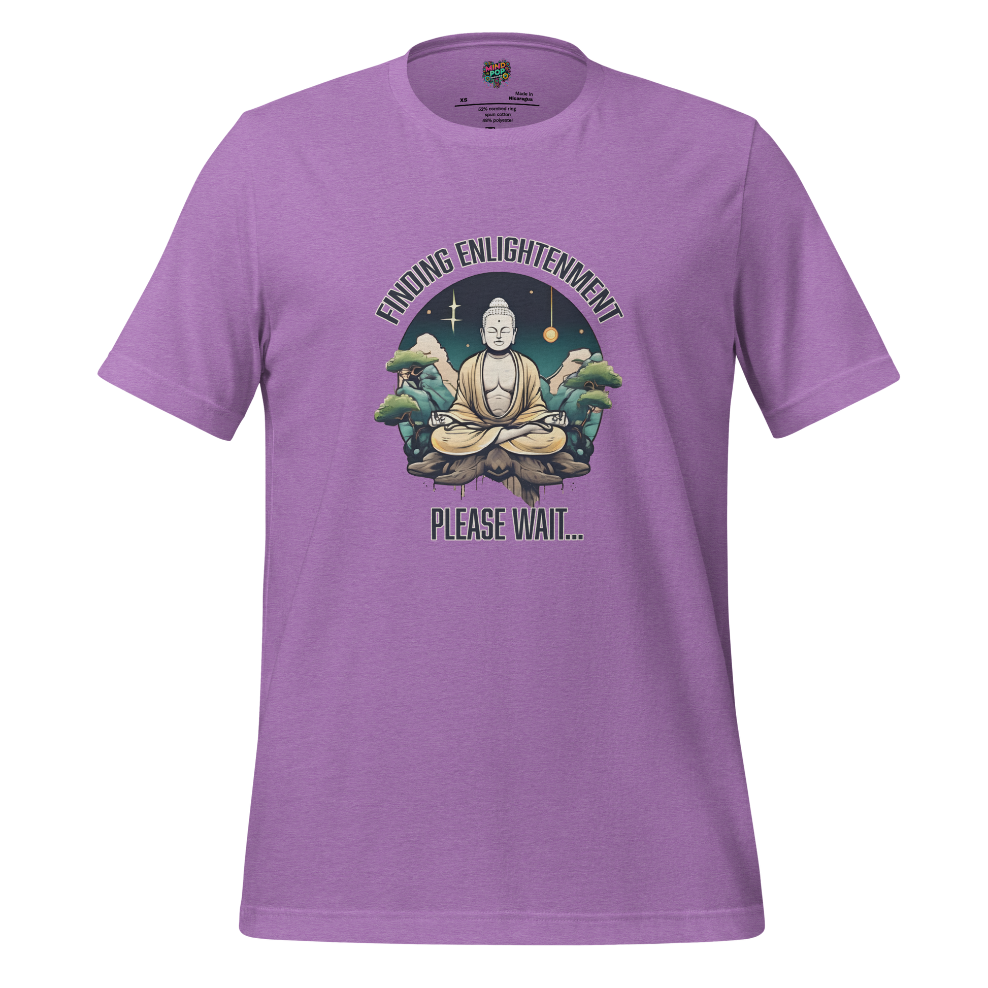 Finding Enlightenment, Please Wait Shirt Heather Team Purple