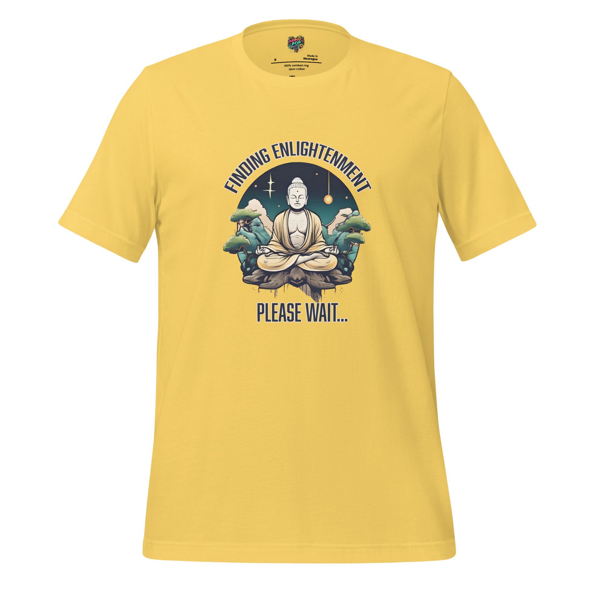 Finding Enlightenment, Please Wait Shirt Yellow