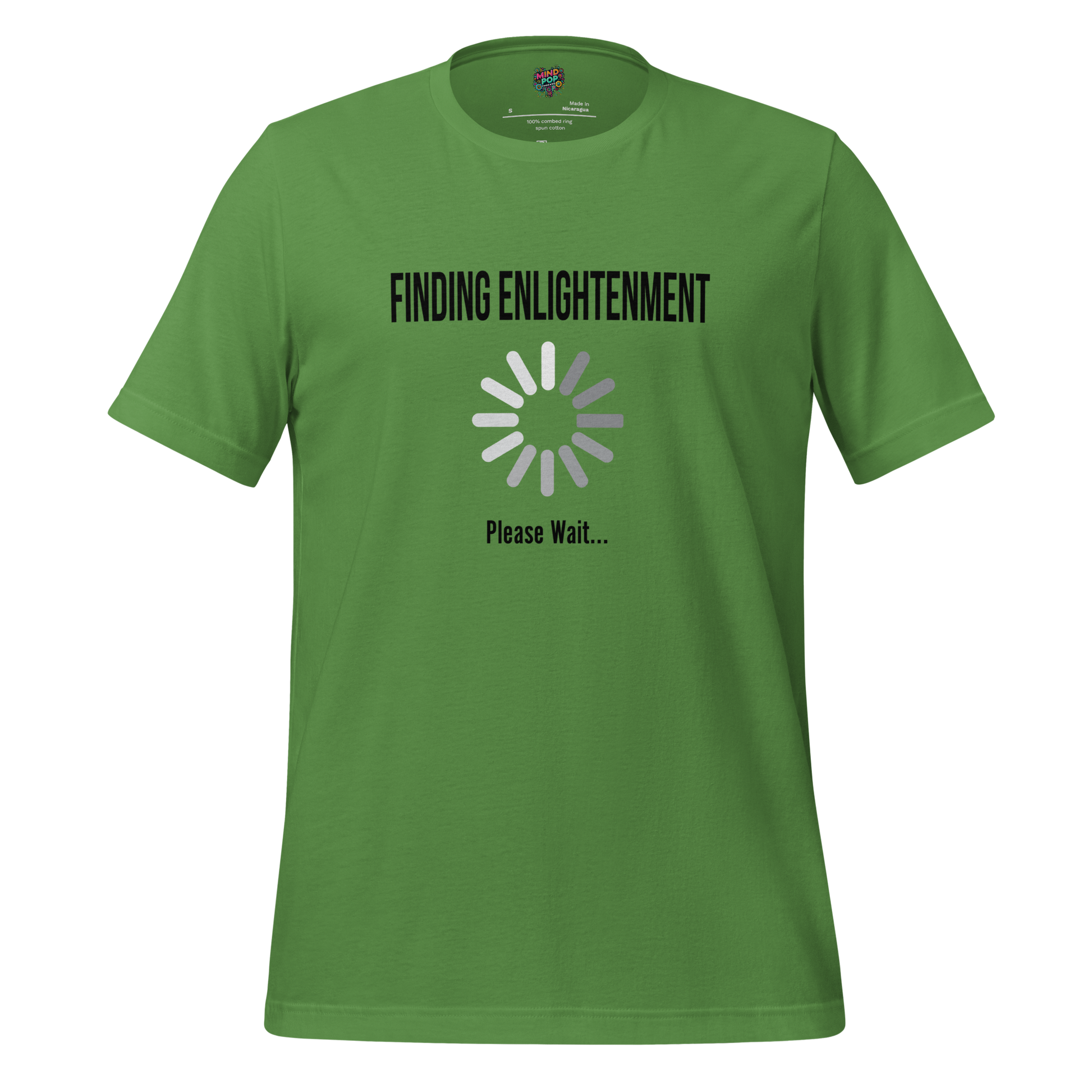Finding Enlightenment Please Wait Shirt Leaf