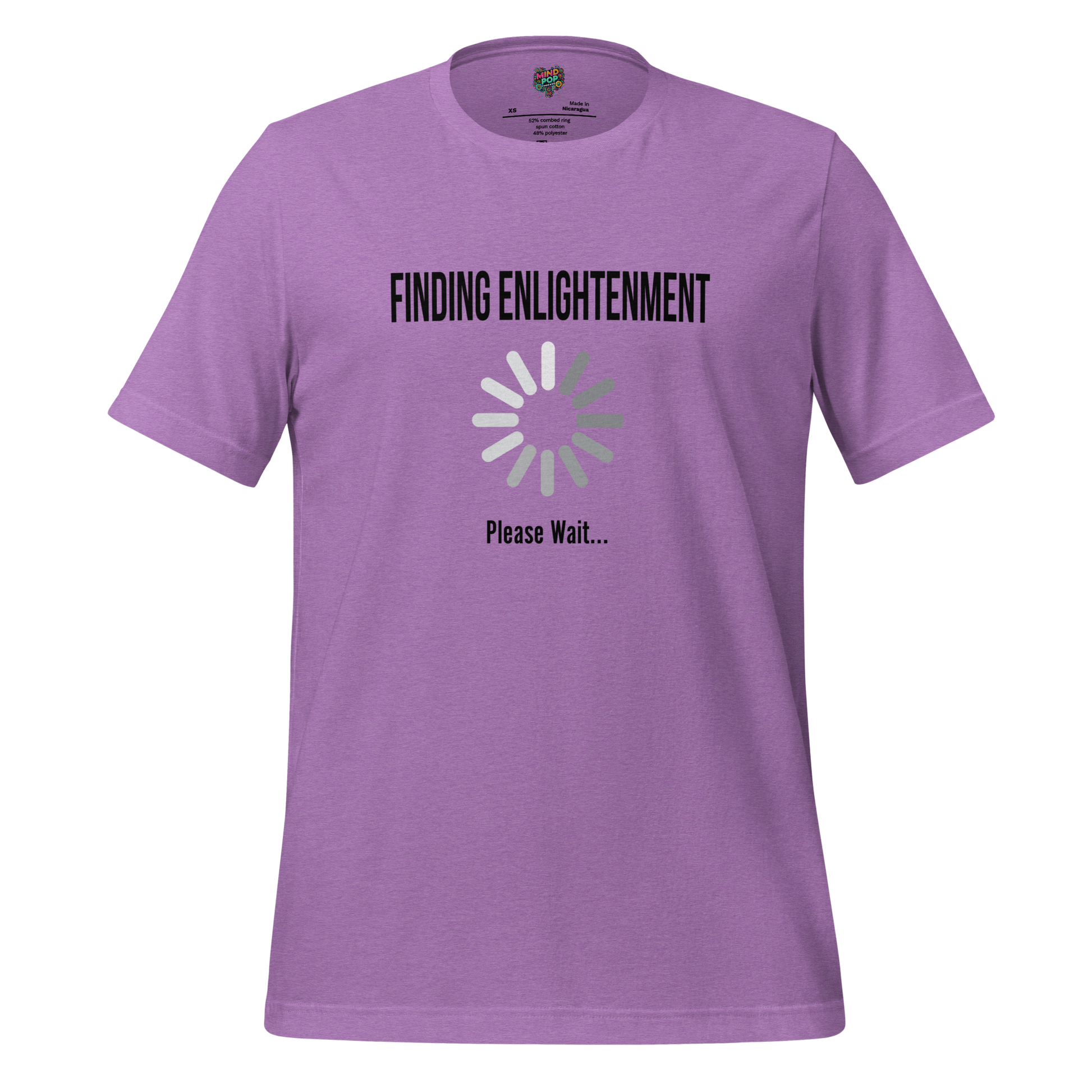 Finding Enlightenment Please Wait Shirt Heather Team Purple