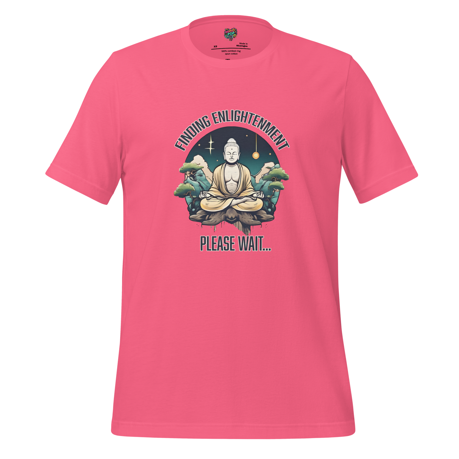 Finding Enlightenment, Please Wait Shirt Charity Pink