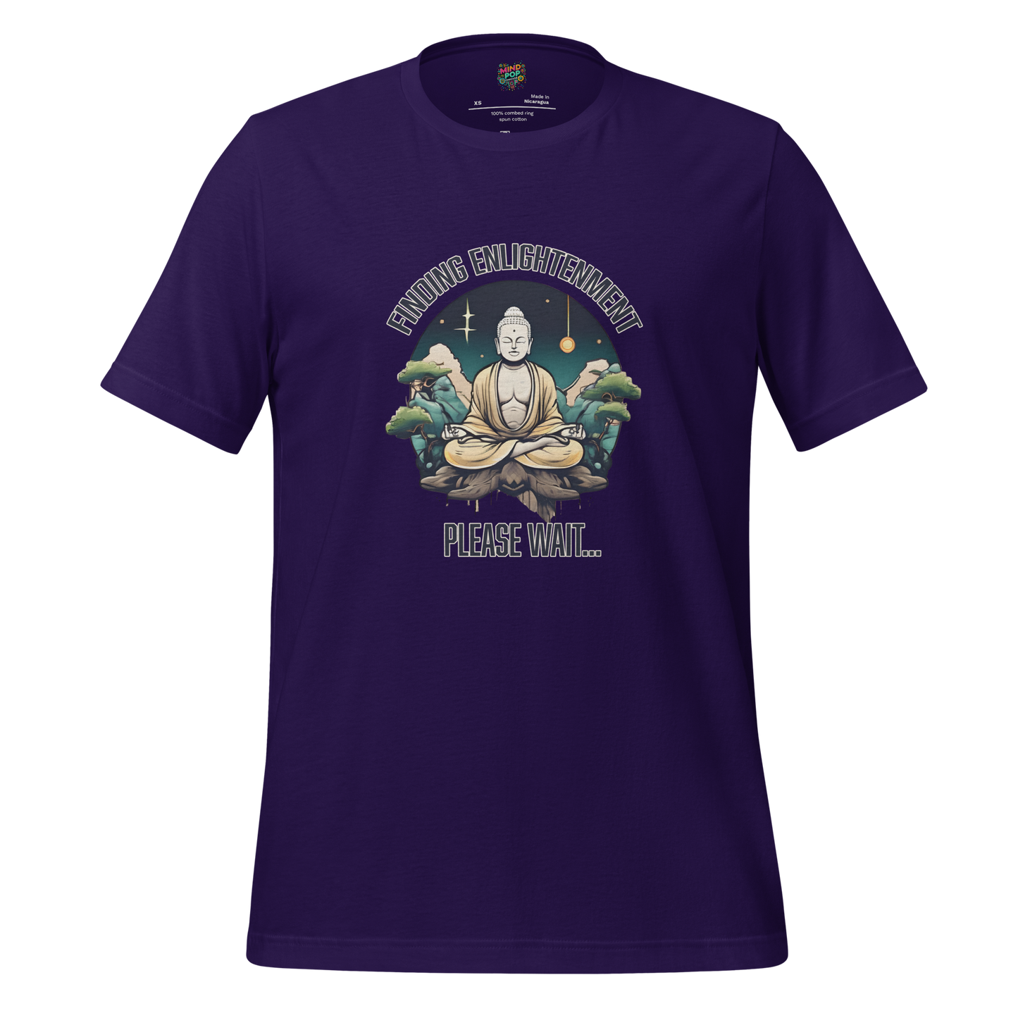 Finding Enlightenment, Please Wait Shirt Team Purple