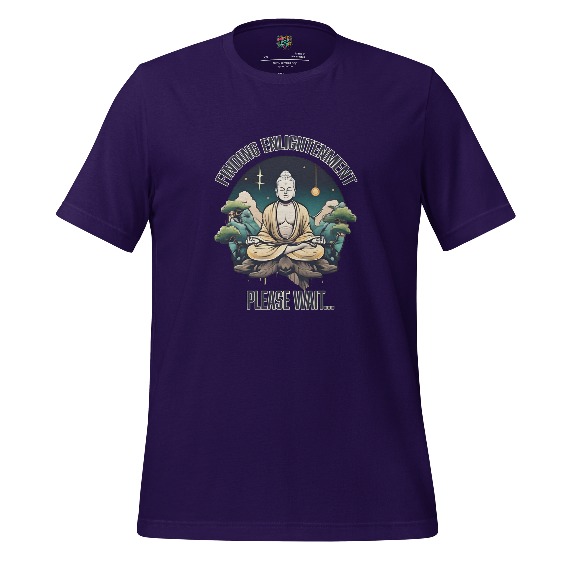 Finding Enlightenment, Please Wait Shirt Team Purple