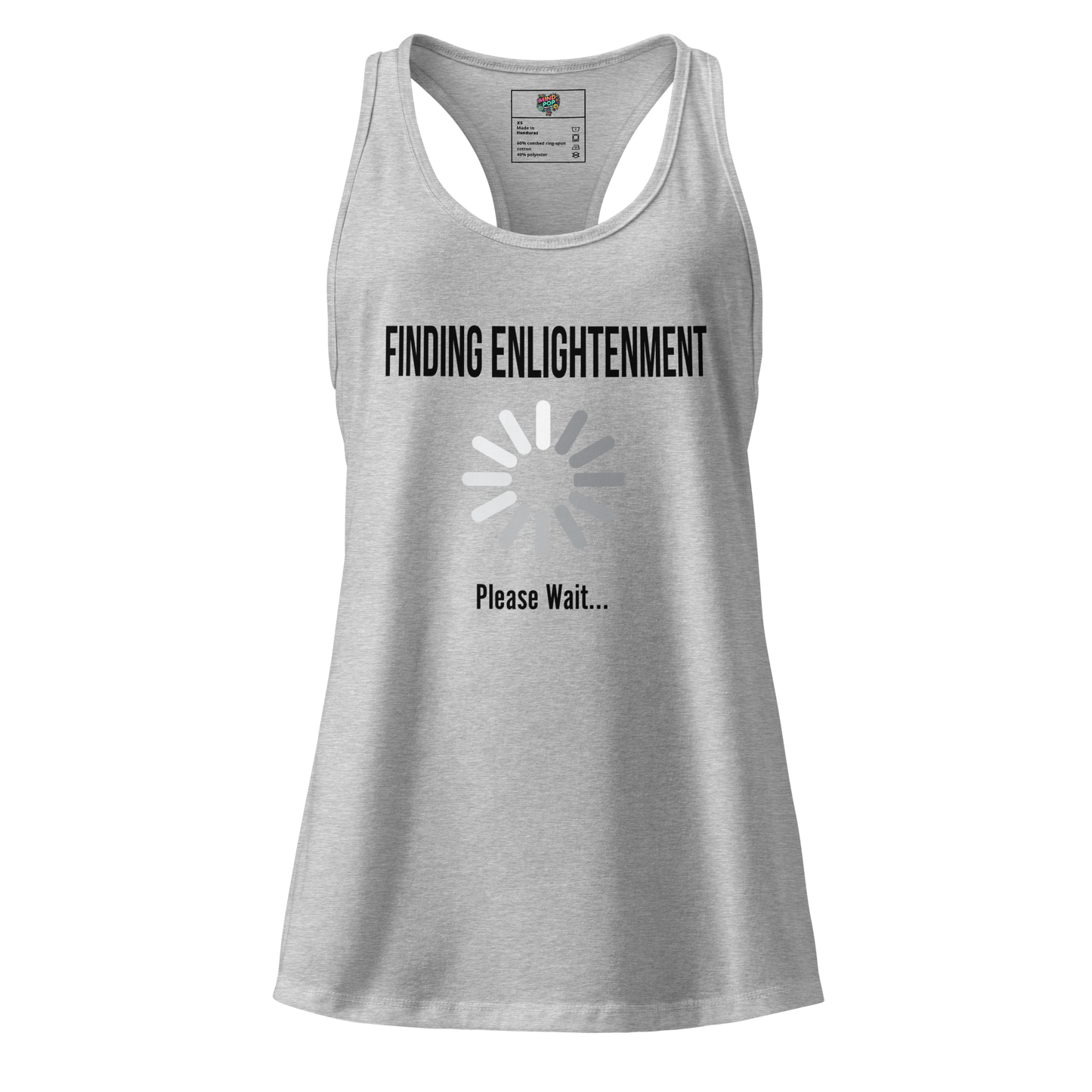 Finding Enlightenment RacerBack Tank Heather gray
