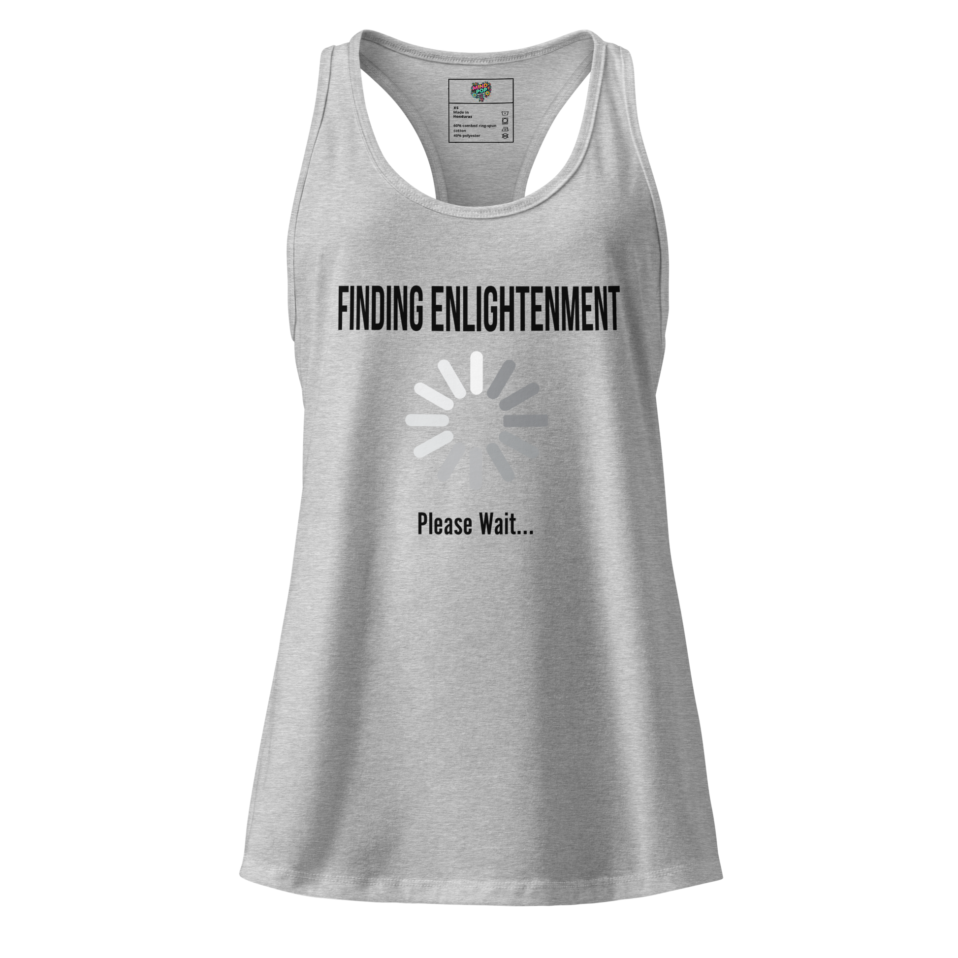 Finding Enlightenment RacerBack Tank Heather gray