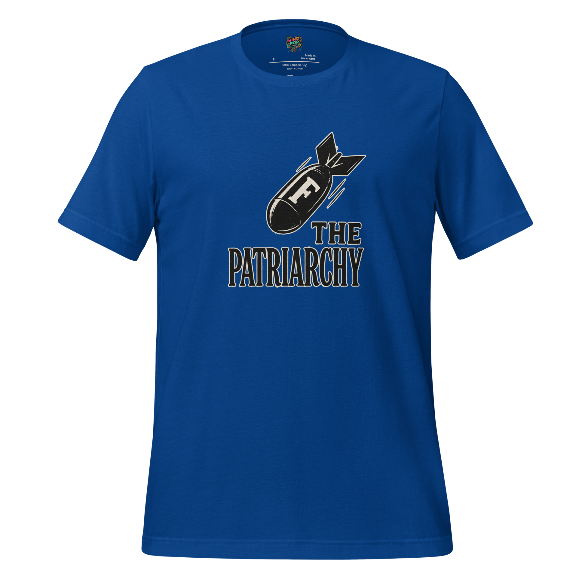 Feminist Resistance Graphic Tee — Vintage Protest Style True Royal