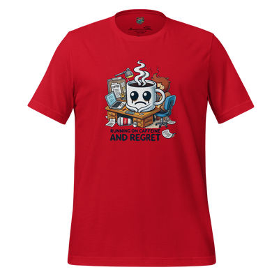 Fueled by Coffee and Regret Shirt Red