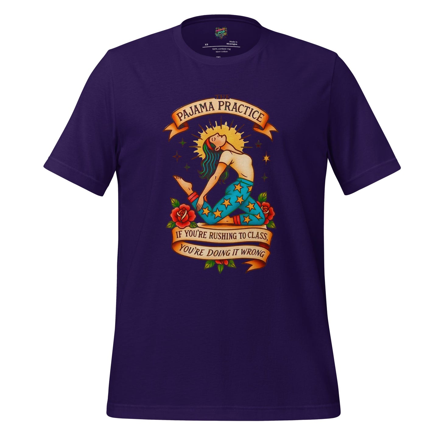 Funny Yoga Shirt The Pajama Practice Team Purple