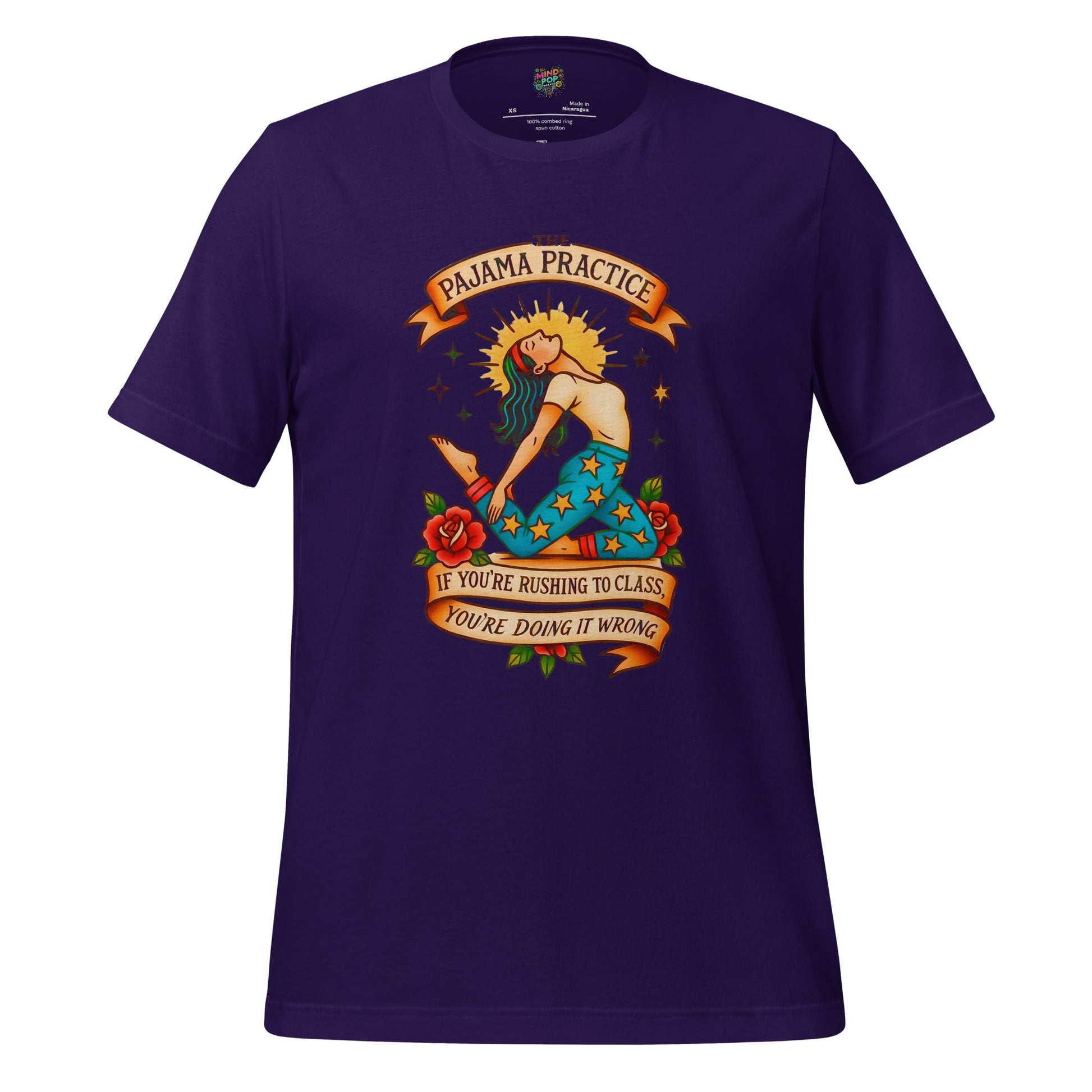 Funny Yoga Shirt The Pajama Practice Team Purple