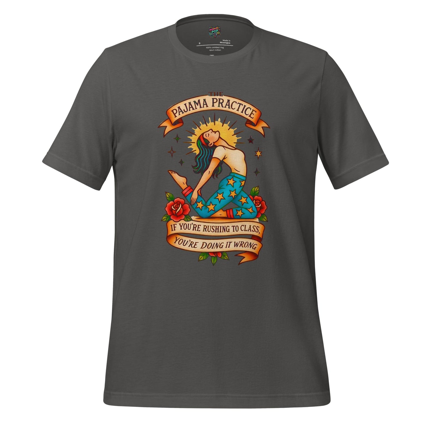 Funny Yoga Shirt The Pajama Practice Asphalt
