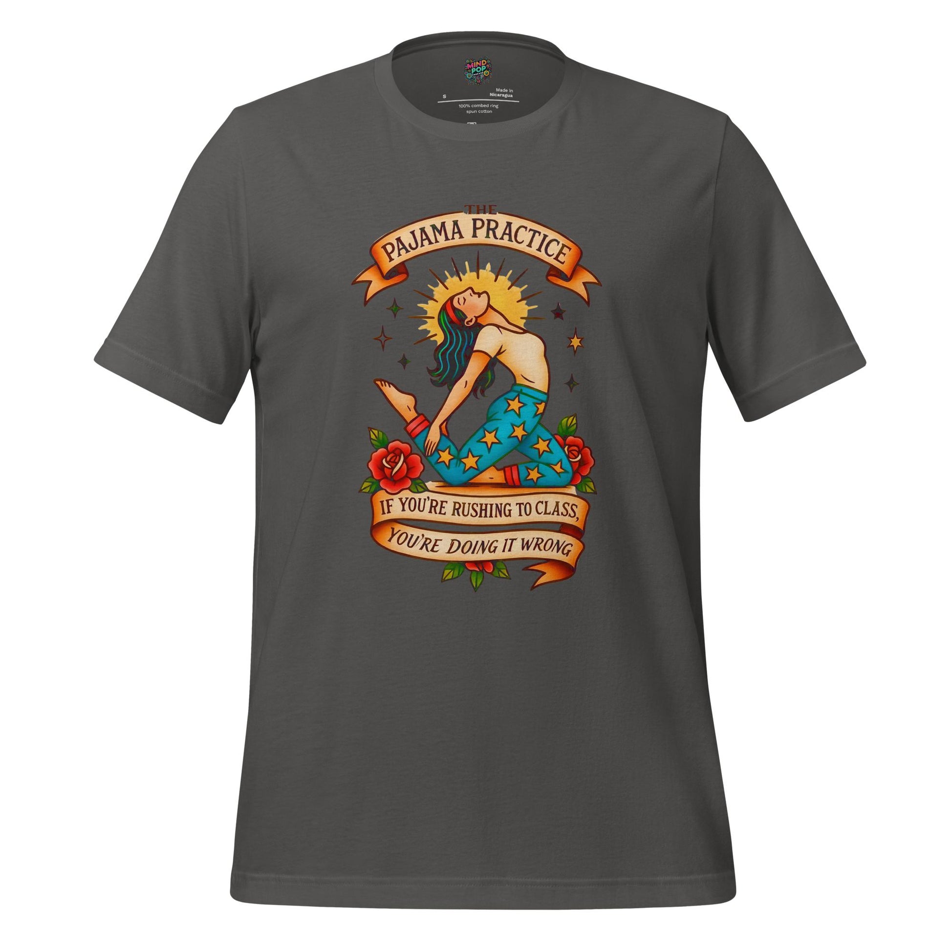 Funny Yoga Shirt The Pajama Practice Asphalt