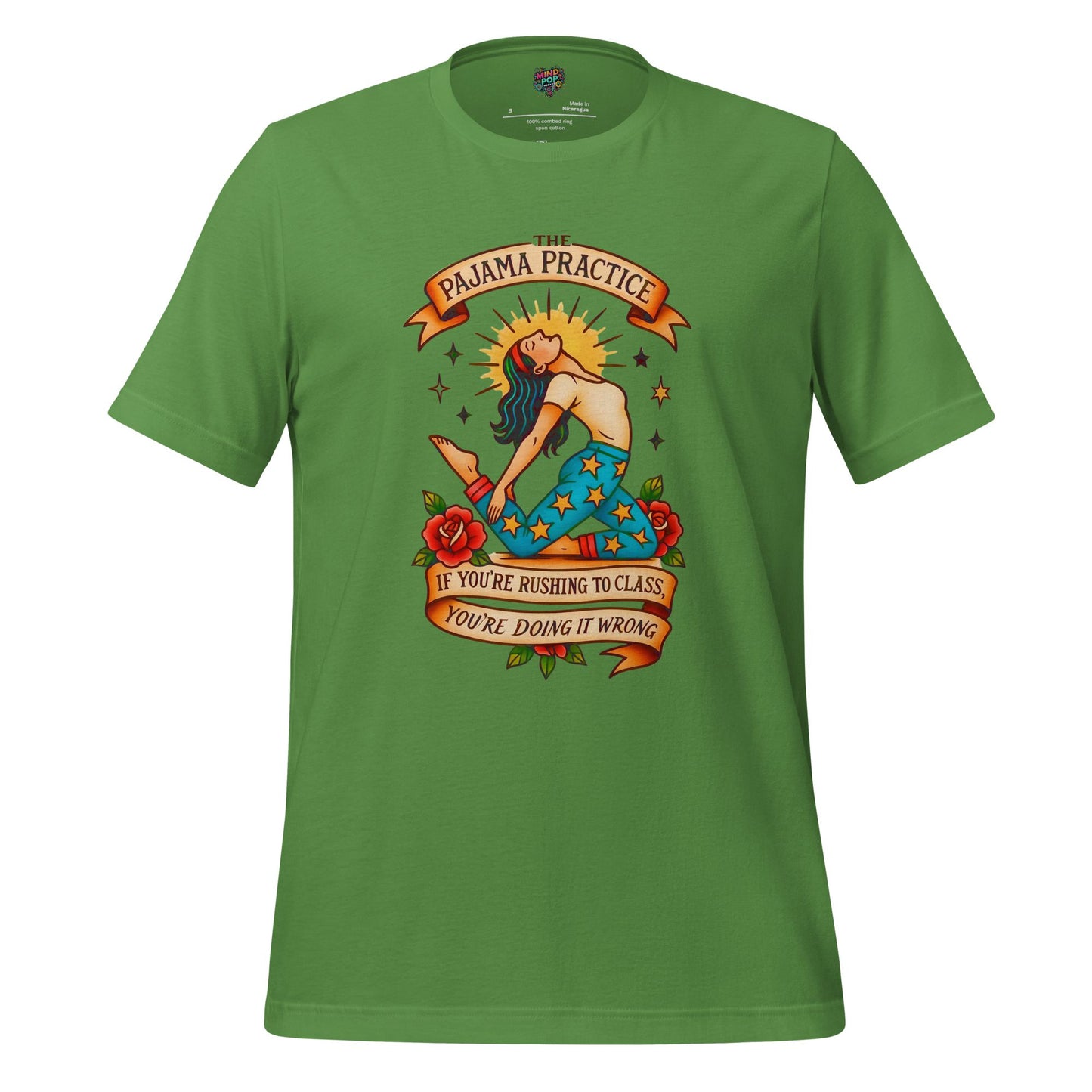 Funny Yoga Shirt The Pajama Practice Leaf