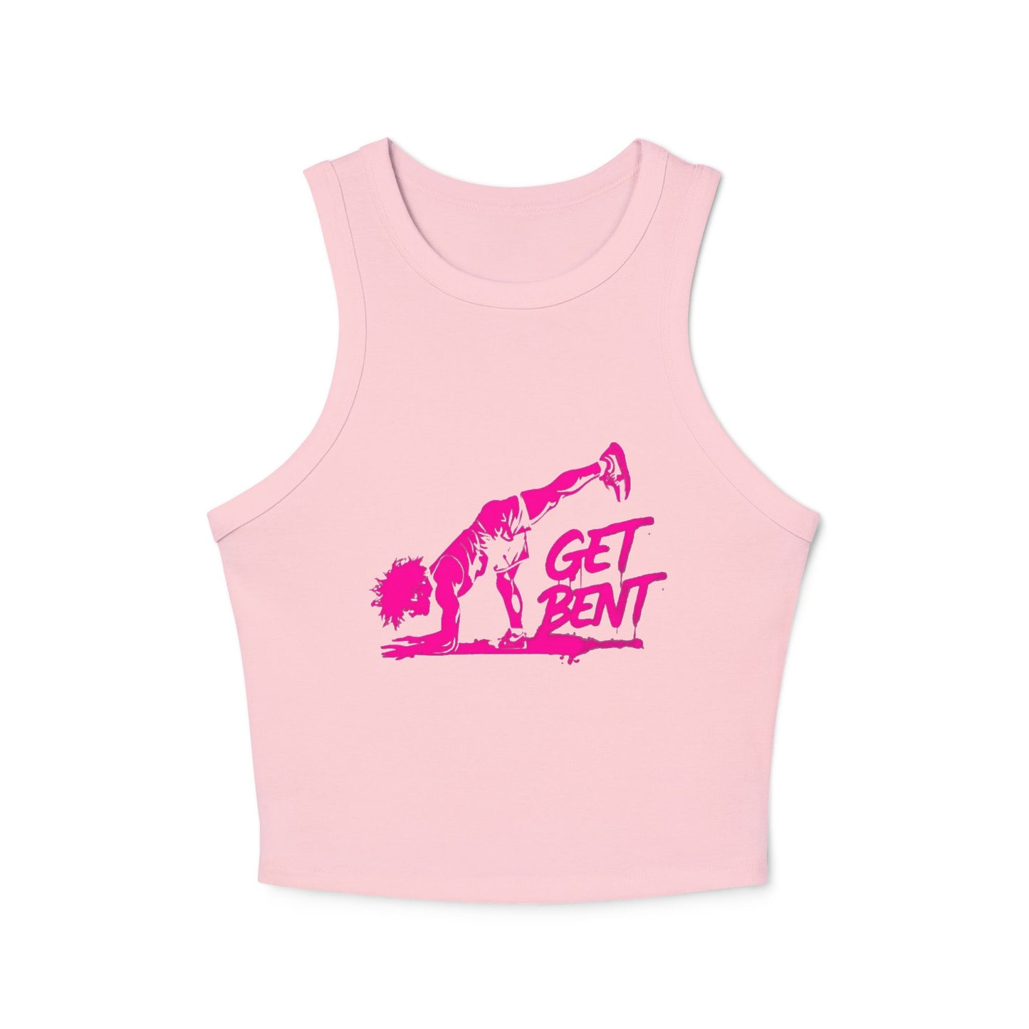 Get Bent Snarky Yoga & Pilates Shirt Solid Pink Blend