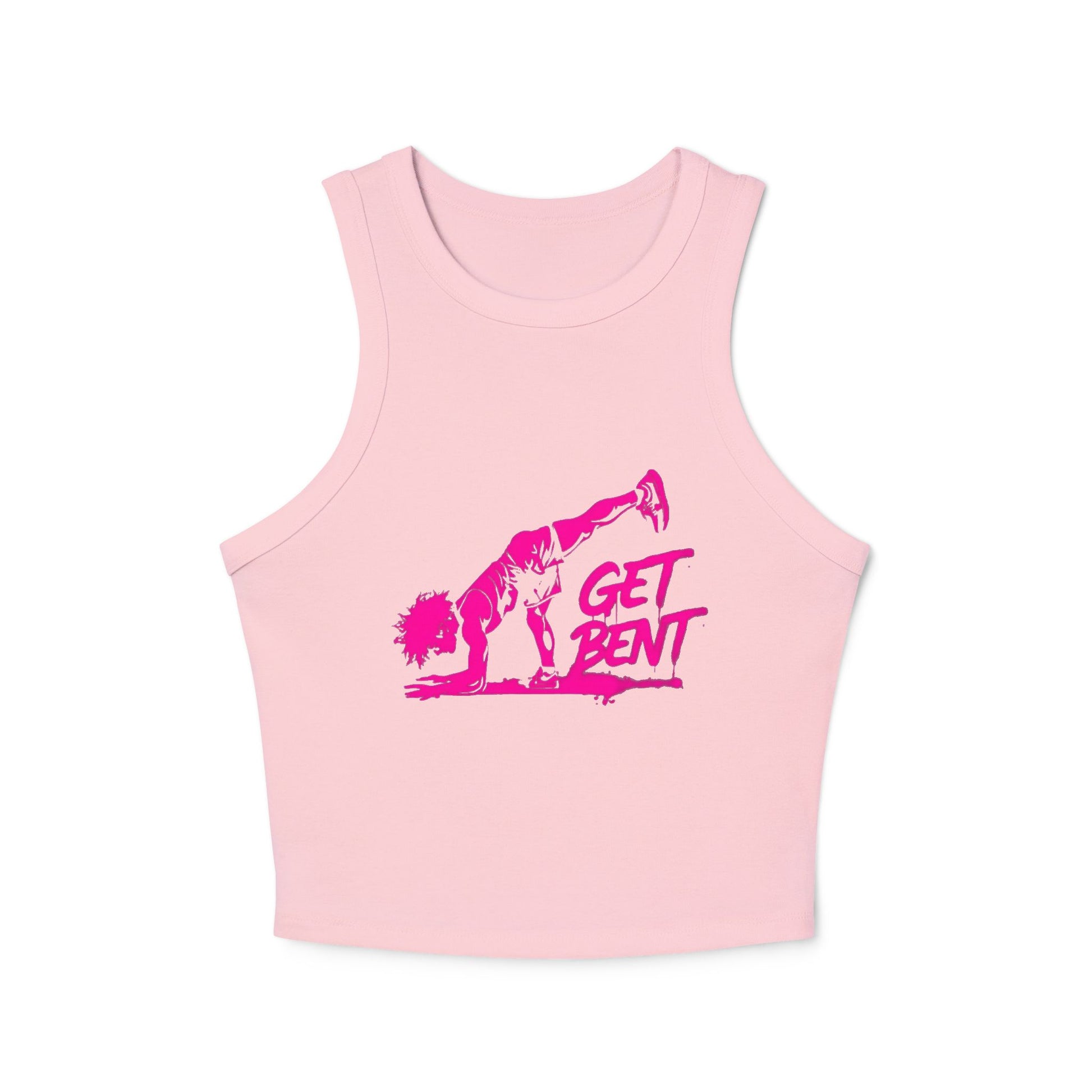 Get Bent Snarky Yoga & Pilates Shirt Solid Pink Blend