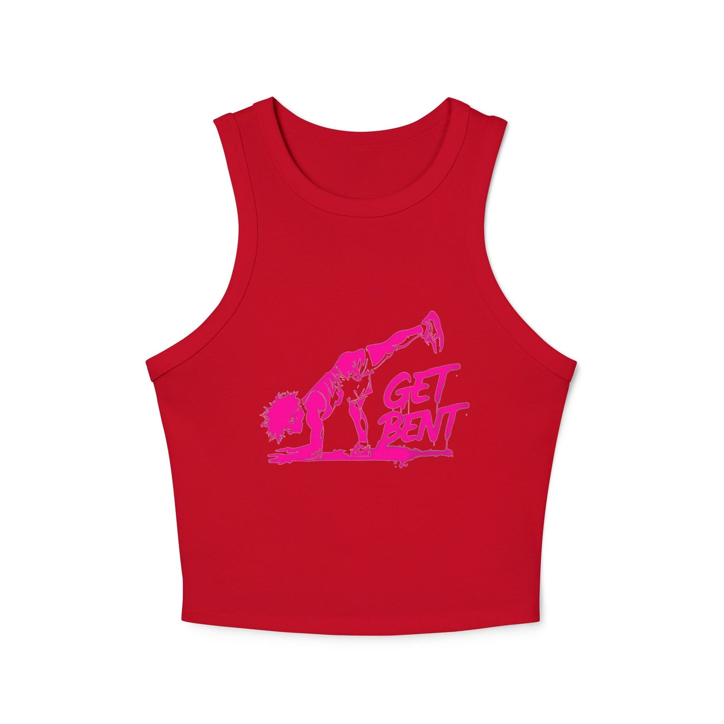 Get Bent Snarky Yoga & Pilates Shirt Solid Red Blend