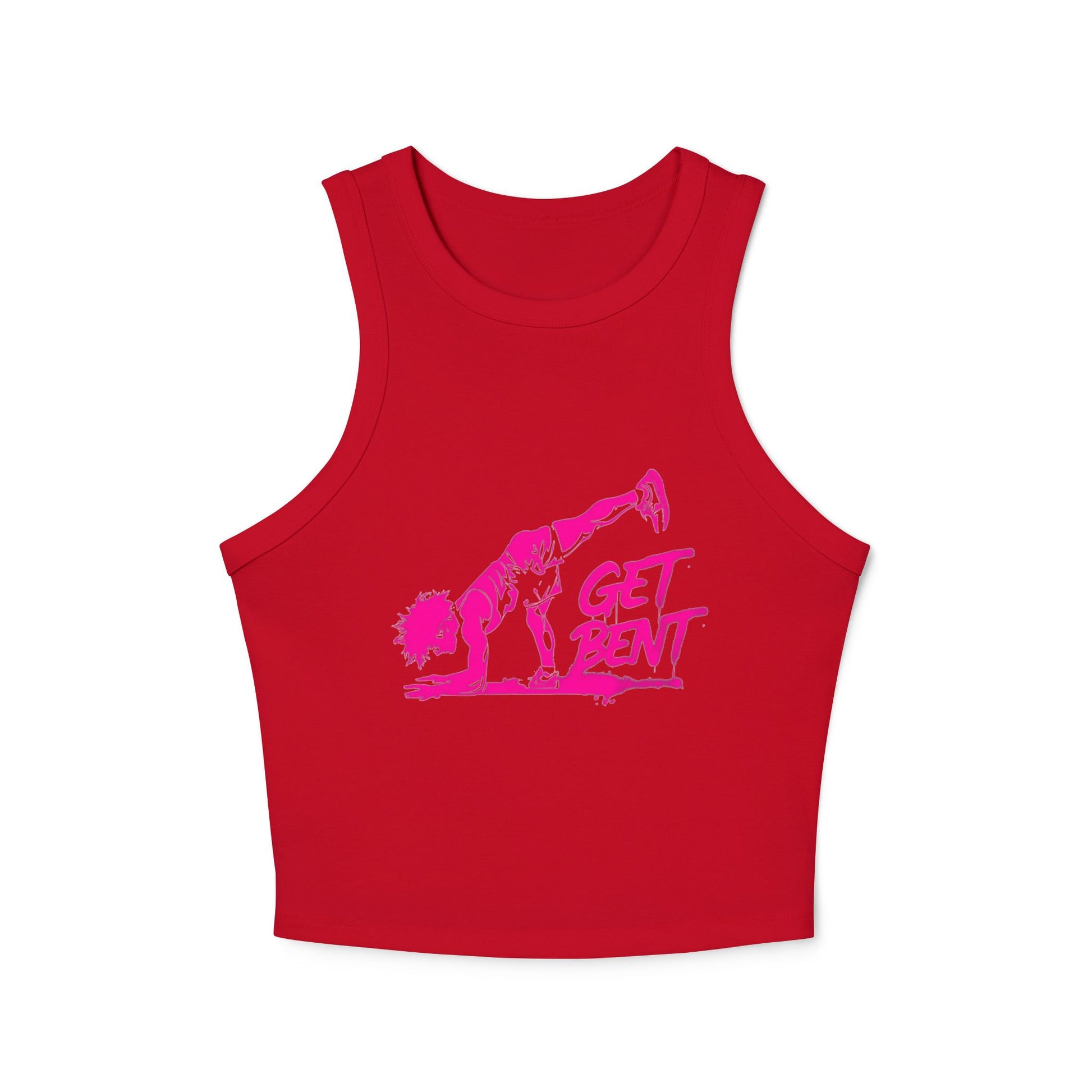 Get Bent Snarky Yoga & Pilates Shirt Solid Red Blend