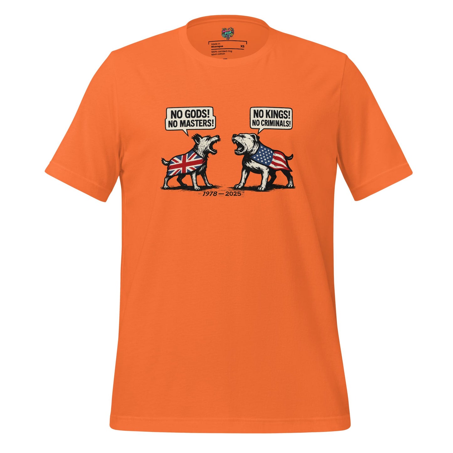 God Gods, No Masters K9 Shirt Orange