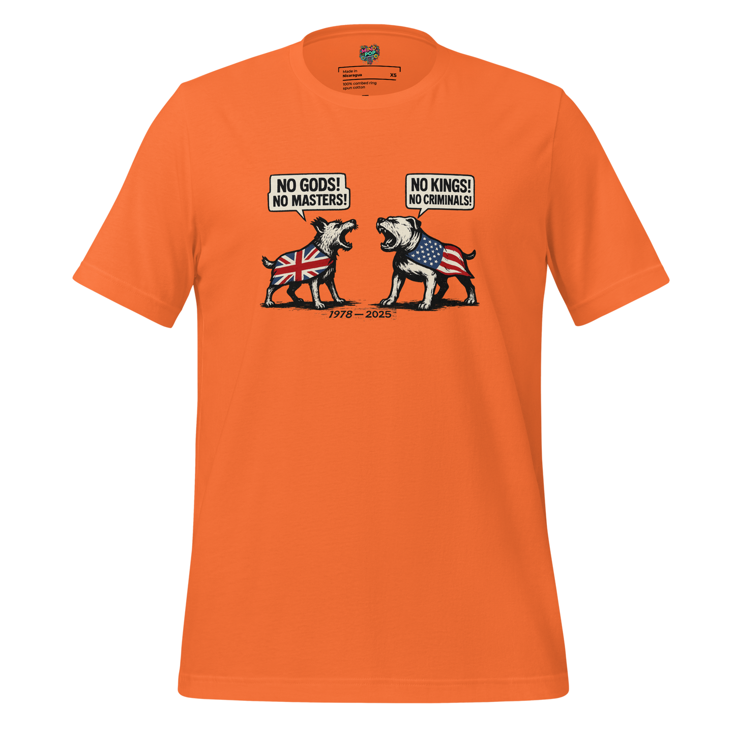 God Gods, No Masters K9 Shirt Orange