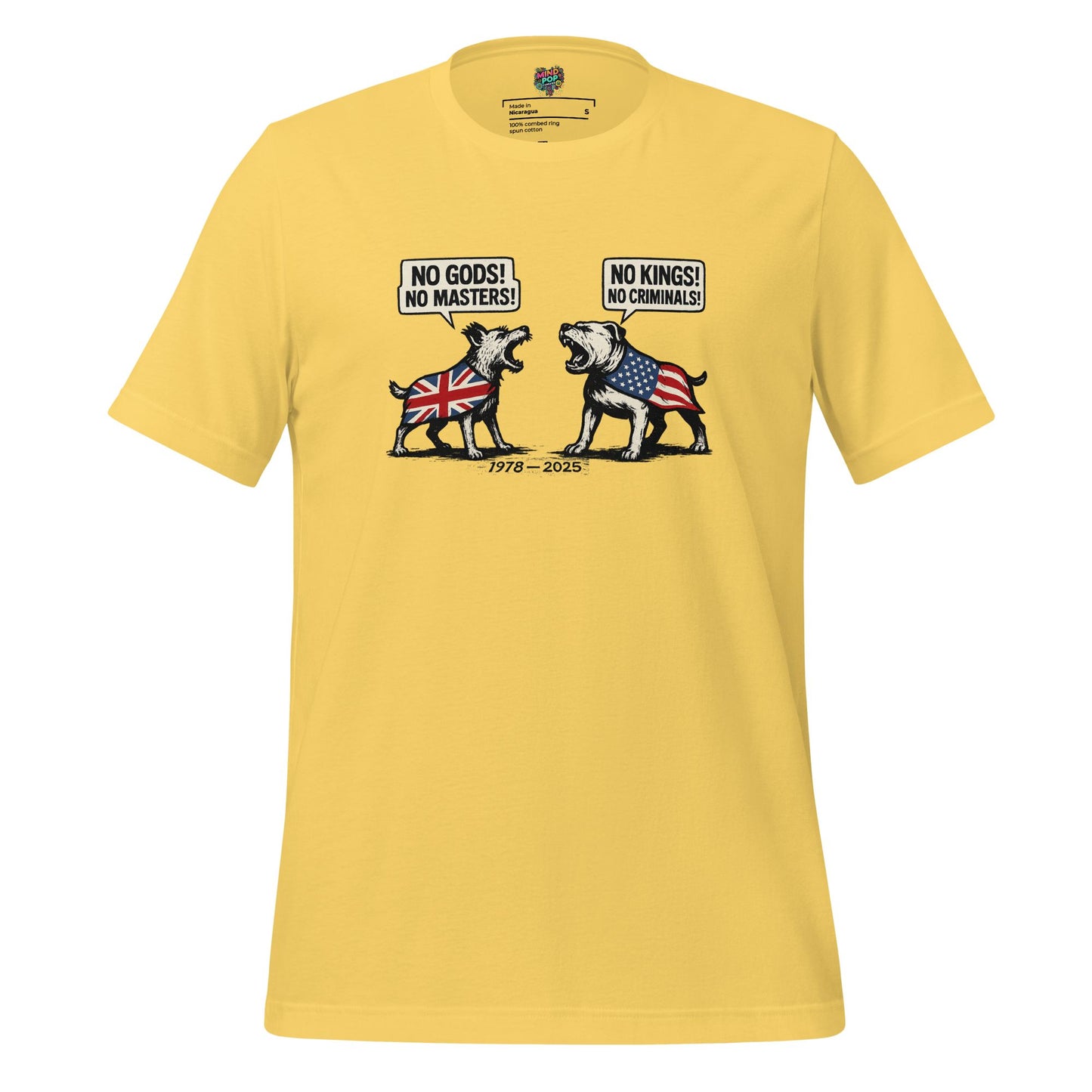 God Gods, No Masters K9 Shirt Yellow