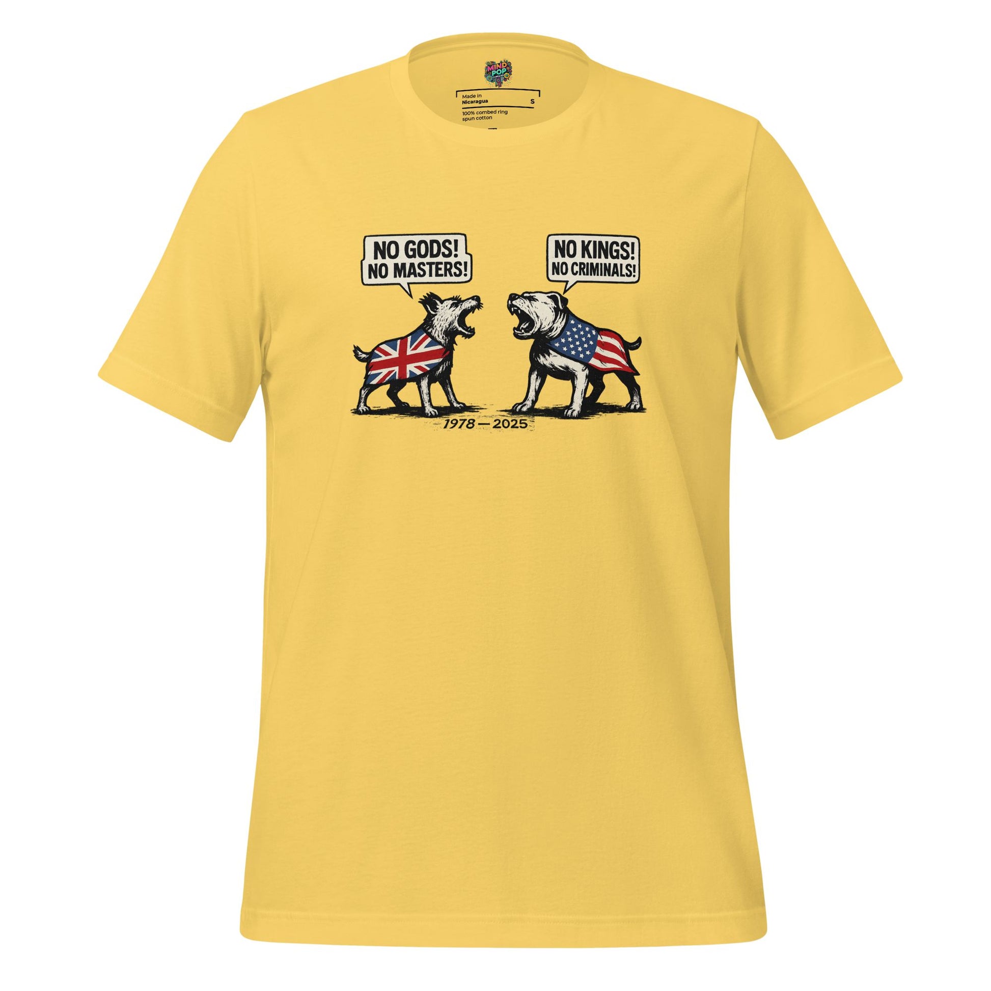 God Gods, No Masters K9 Shirt Yellow