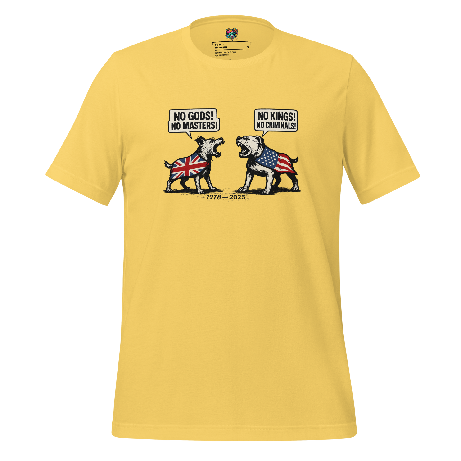God Gods, No Masters K9 Shirt Yellow
