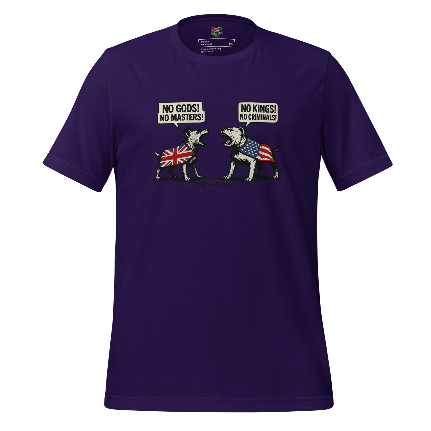 God Gods, No Masters K9 Shirt Team Purple
