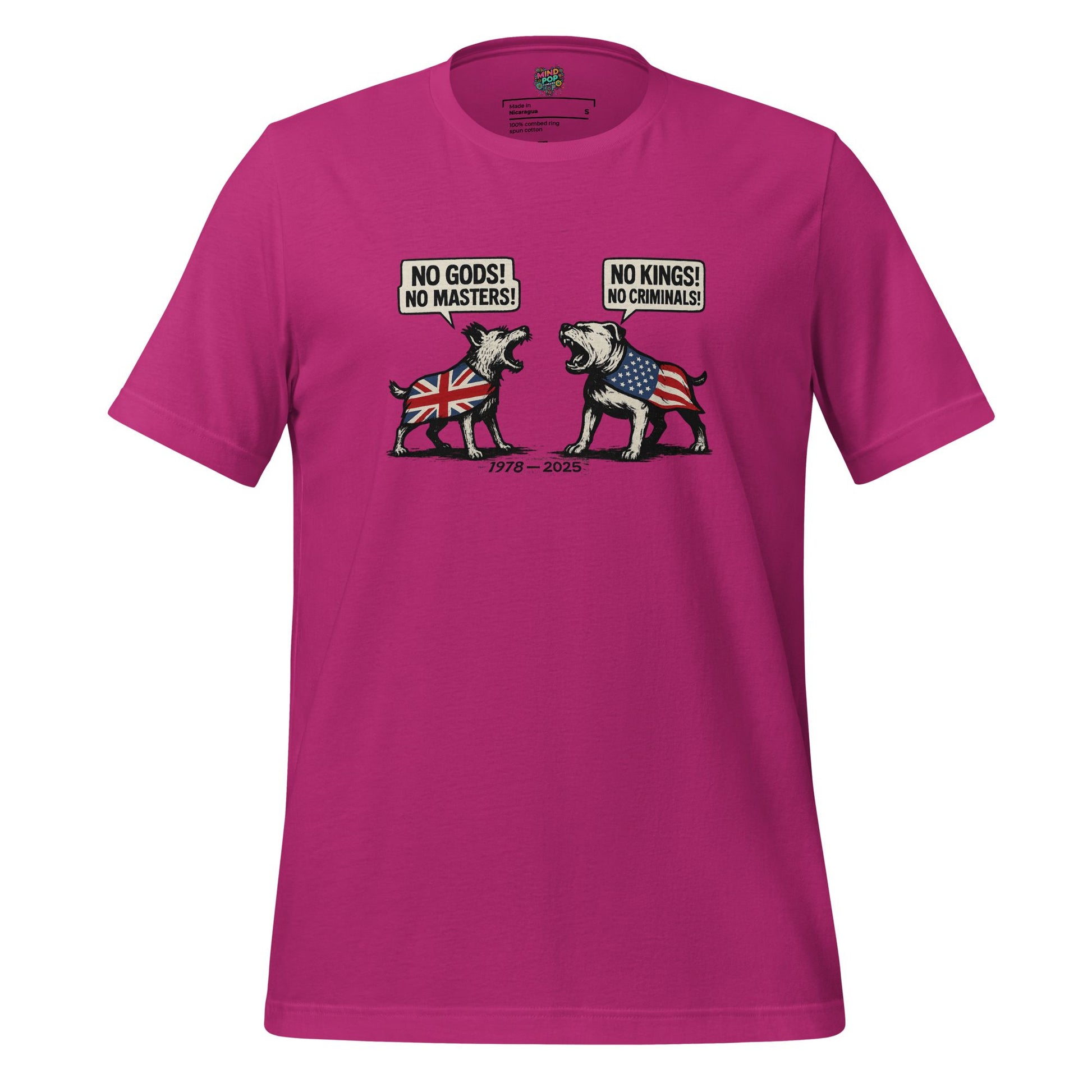 God Gods, No Masters K9 Shirt Berry