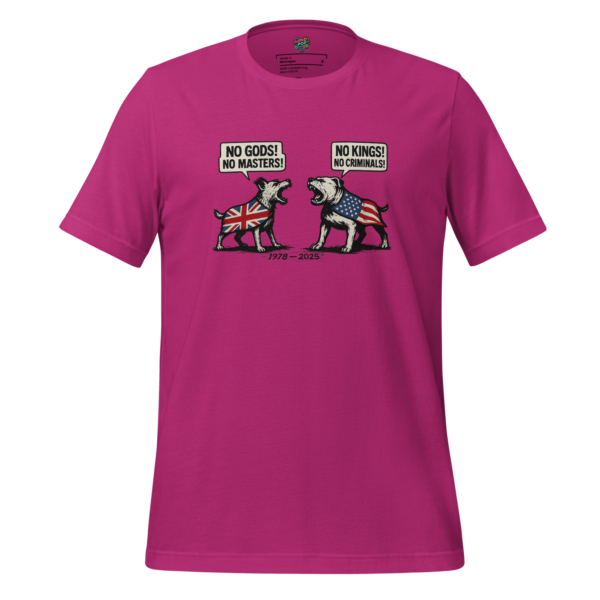 God Gods, No Masters K9 Shirt Berry