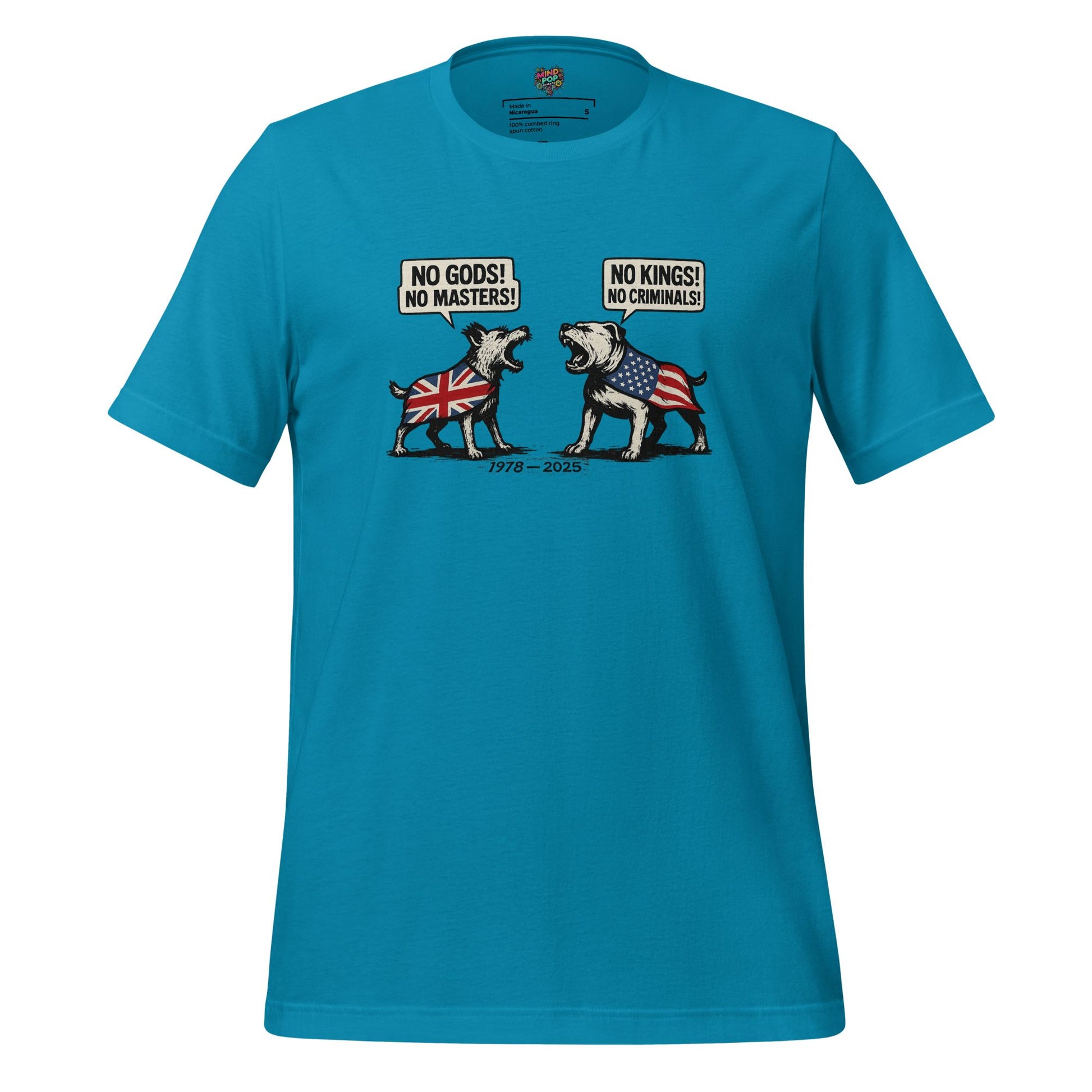 God Gods, No Masters K9 Shirt Aqua