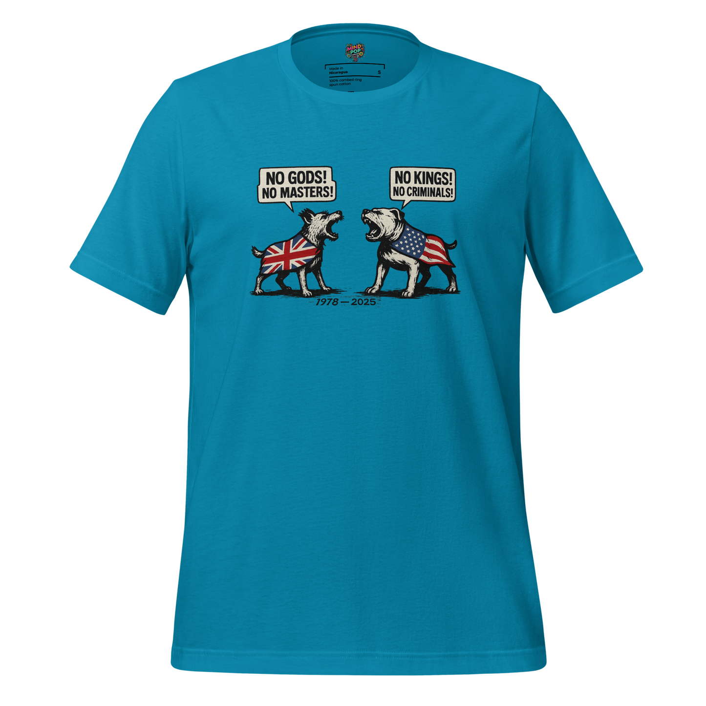 God Gods, No Masters K9 Shirt Aqua
