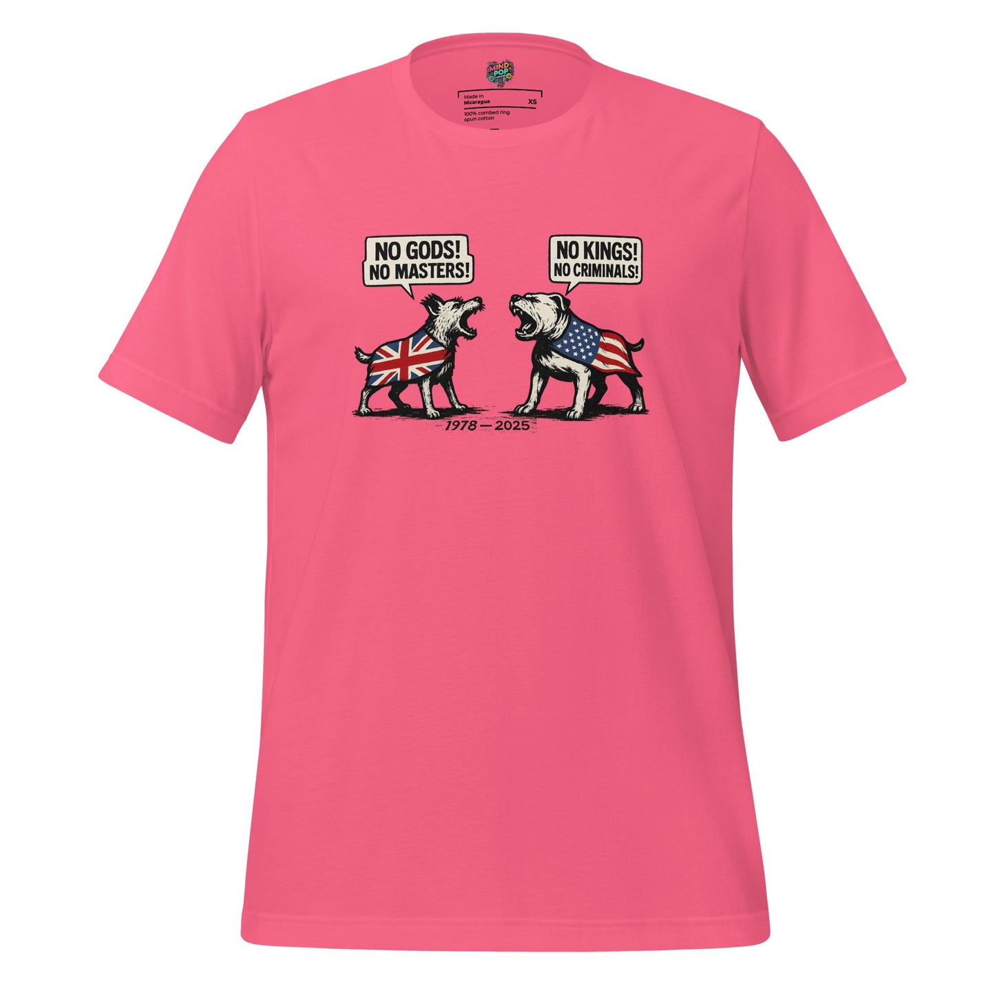 God Gods, No Masters K9 Shirt Charity Pink