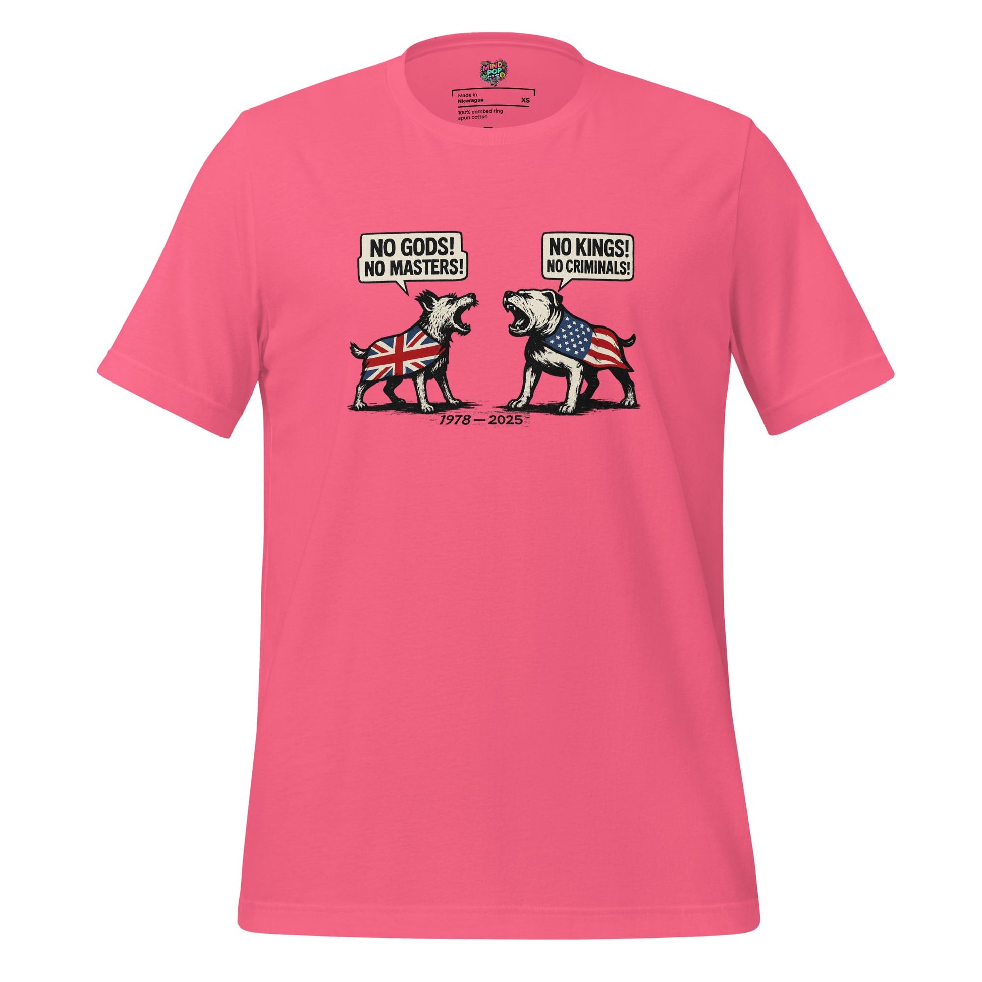 God Gods, No Masters K9 Shirt Charity Pink