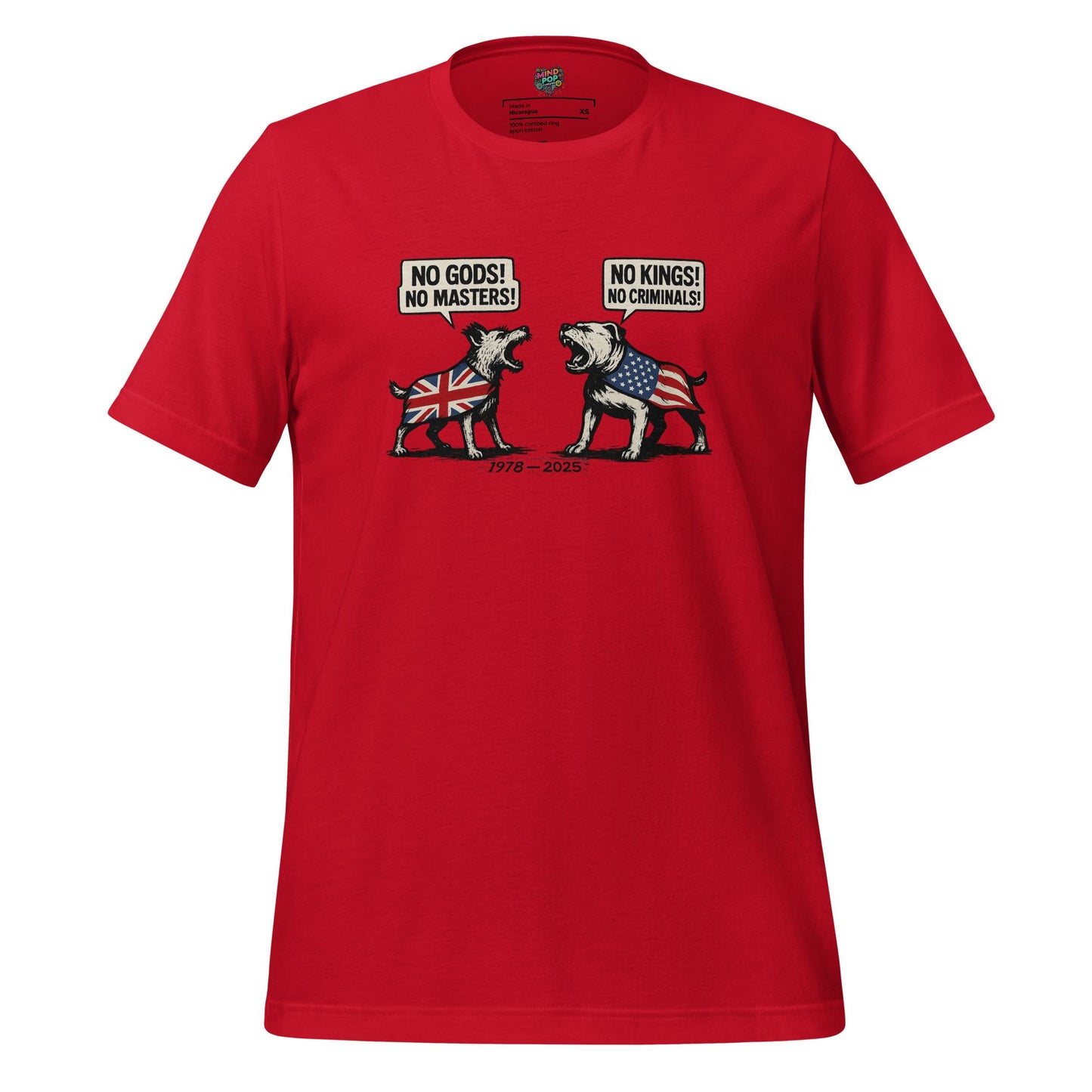 God Gods, No Masters K9 Shirt Red