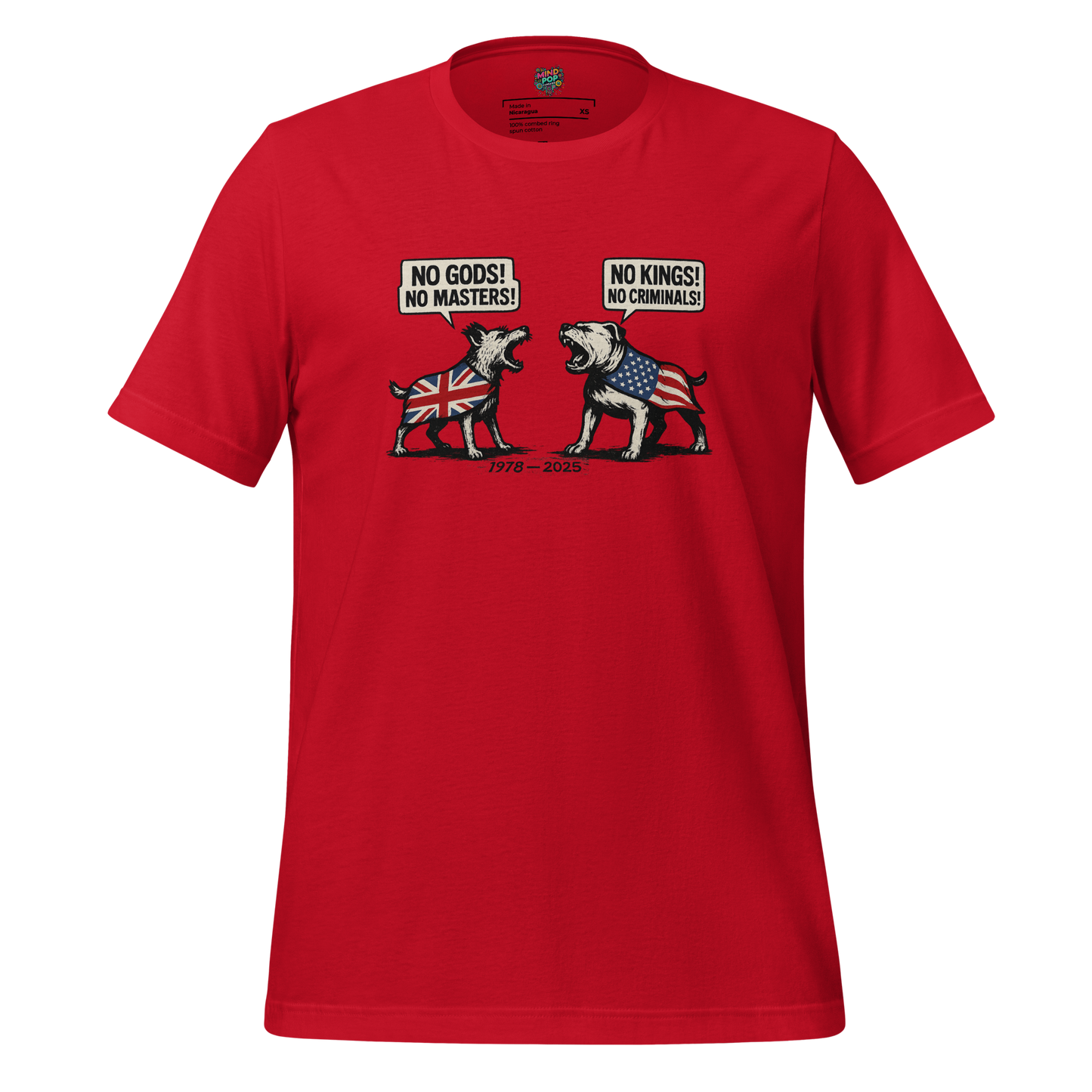 God Gods, No Masters K9 Shirt Red