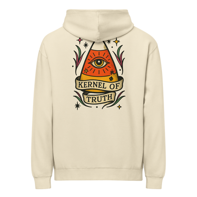 Halloween Sweatshirt Kernel of Corn Cotton Blend Hoodie Bone