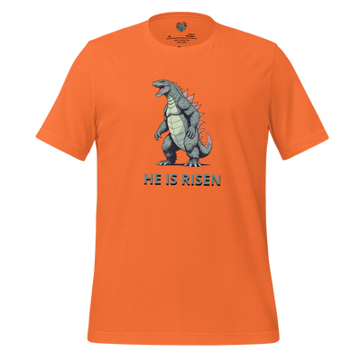 He Is Risen Monster Tee — Funny Easter Parody Orange