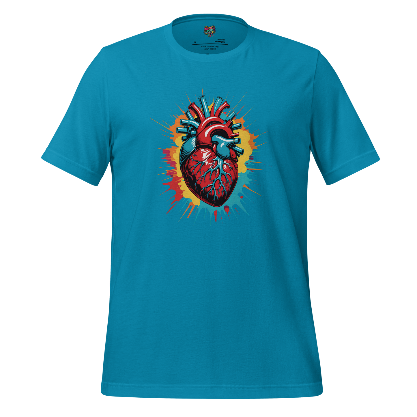 Heartache - Gothic Anatomical Tee Aqua