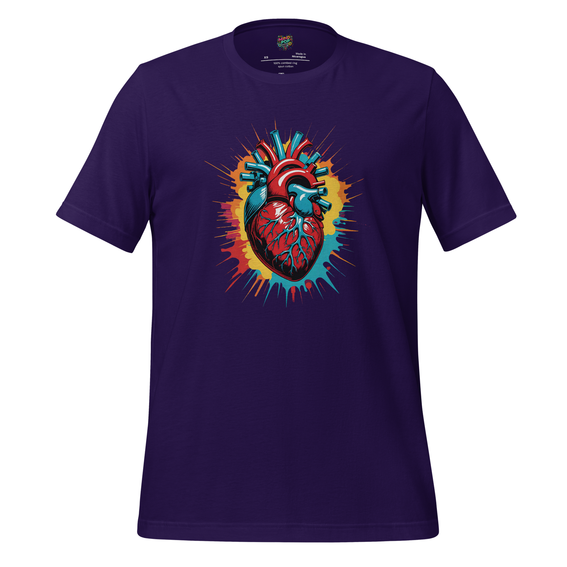 Heartache - Gothic Anatomical Tee Team Purple