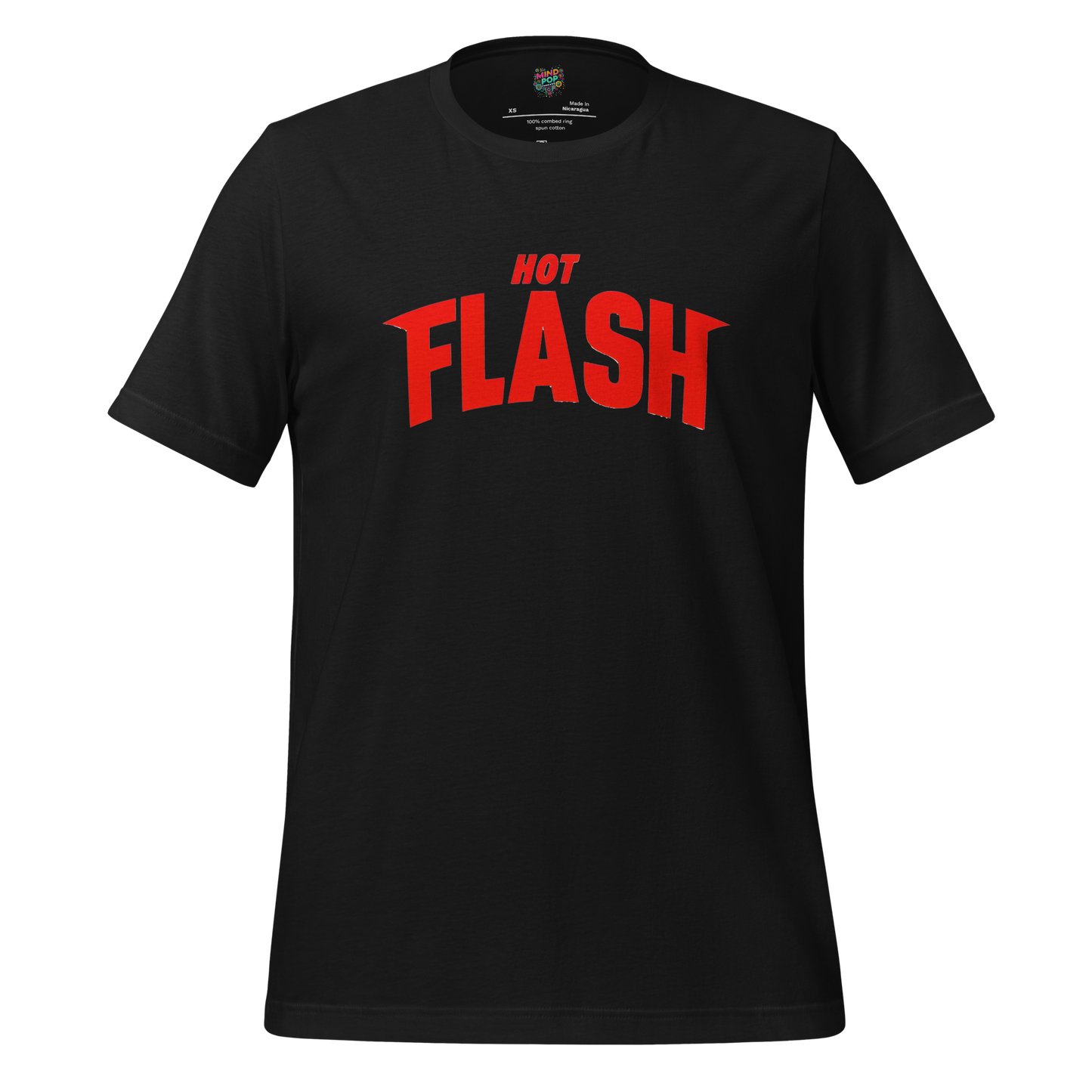 Hot Flash Graphic Tee — Funny Menopause Humor Vintage Black
