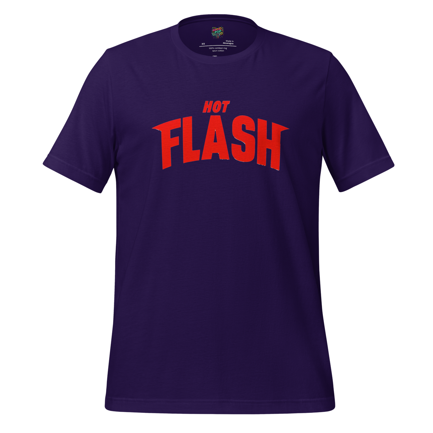 Hot Flash Graphic Tee — Funny Menopause Humor Team Purple