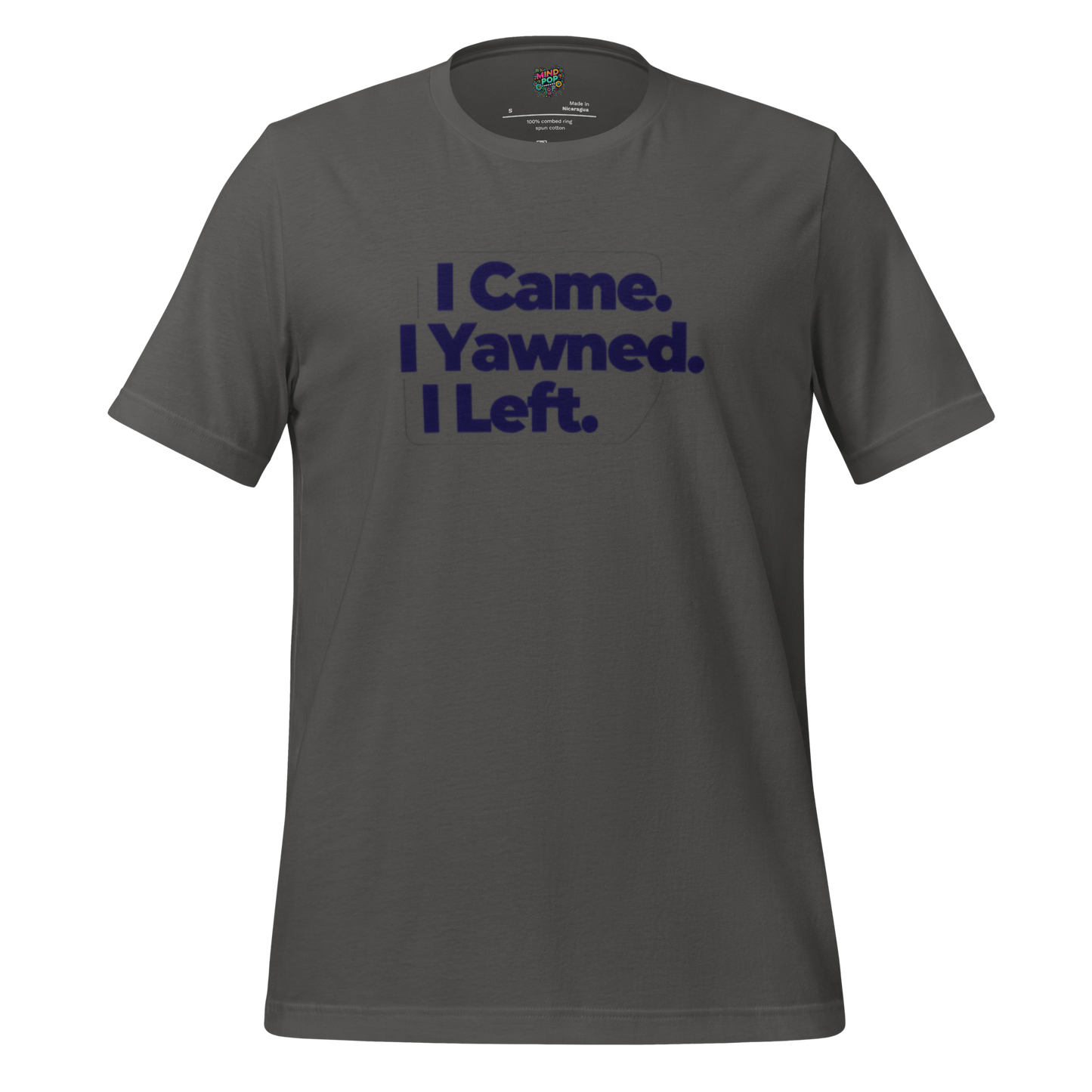 I Came I Yawned I Left — Introvert Graphic Tee Asphalt
