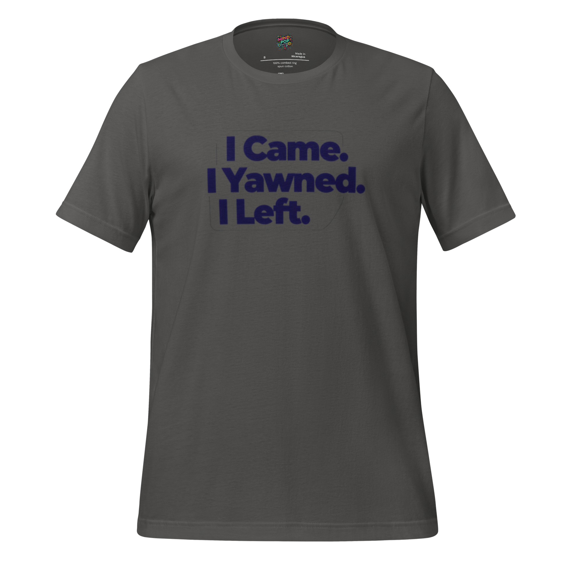 I Came I Yawned I Left — Introvert Graphic Tee Asphalt